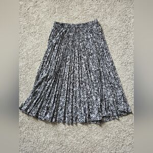 Black Floral Pleated Midi Maxi Skirt - Michael Kors